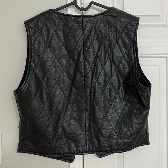 Black Danier leather vest - Picture 2 of 9